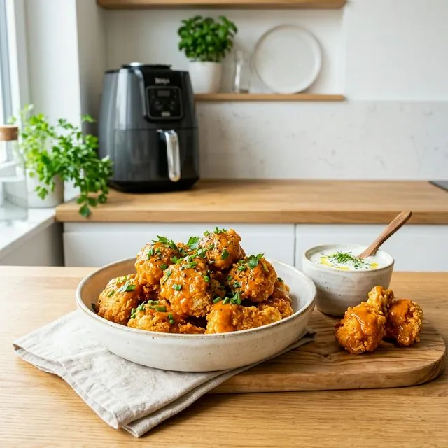 Blumenkohl-Wings im Airfryer – Temperatur & Zeit – Airfryer Temperaturen & Garzeiten