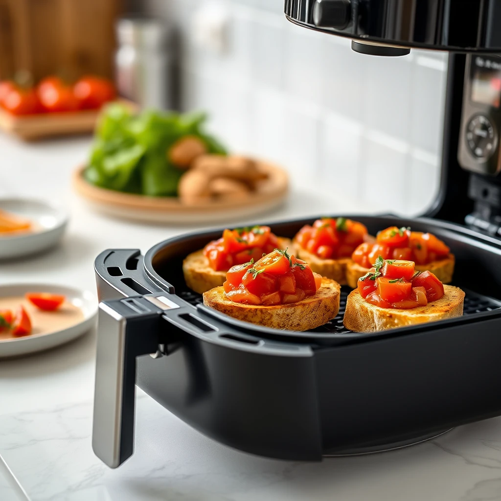 Bruschetta im Airfryer – Temperatur & Zeit – Airfryer Temperaturen & Garzeiten