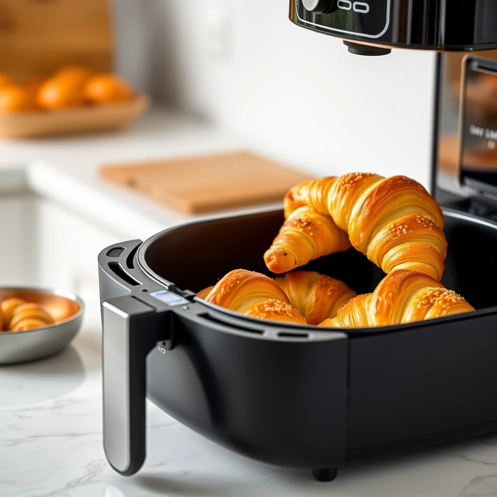 Croissants (TK) im Airfryer – Temperatur & Zeit – Airfryer Temperaturen & Garzeiten