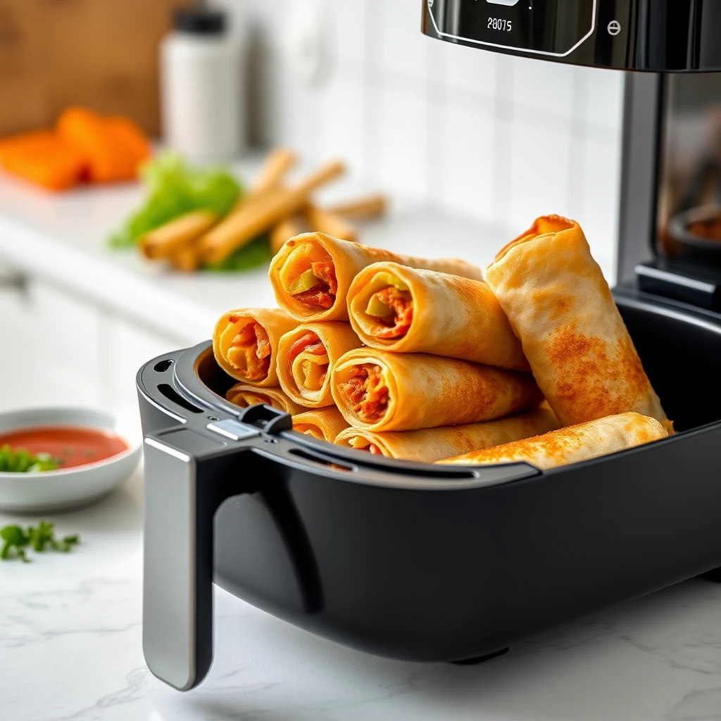Frühlingsrollen (TK) im Airfryer – Temperatur & Zeit – Airfryer Temperaturen & Garzeiten