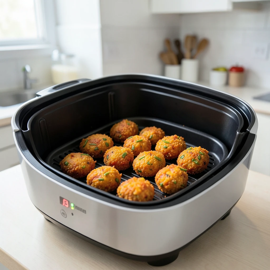 Gemüse-Pakora im Airfryer – Temperatur & Zeit – Airfryer Temperaturen & Garzeiten