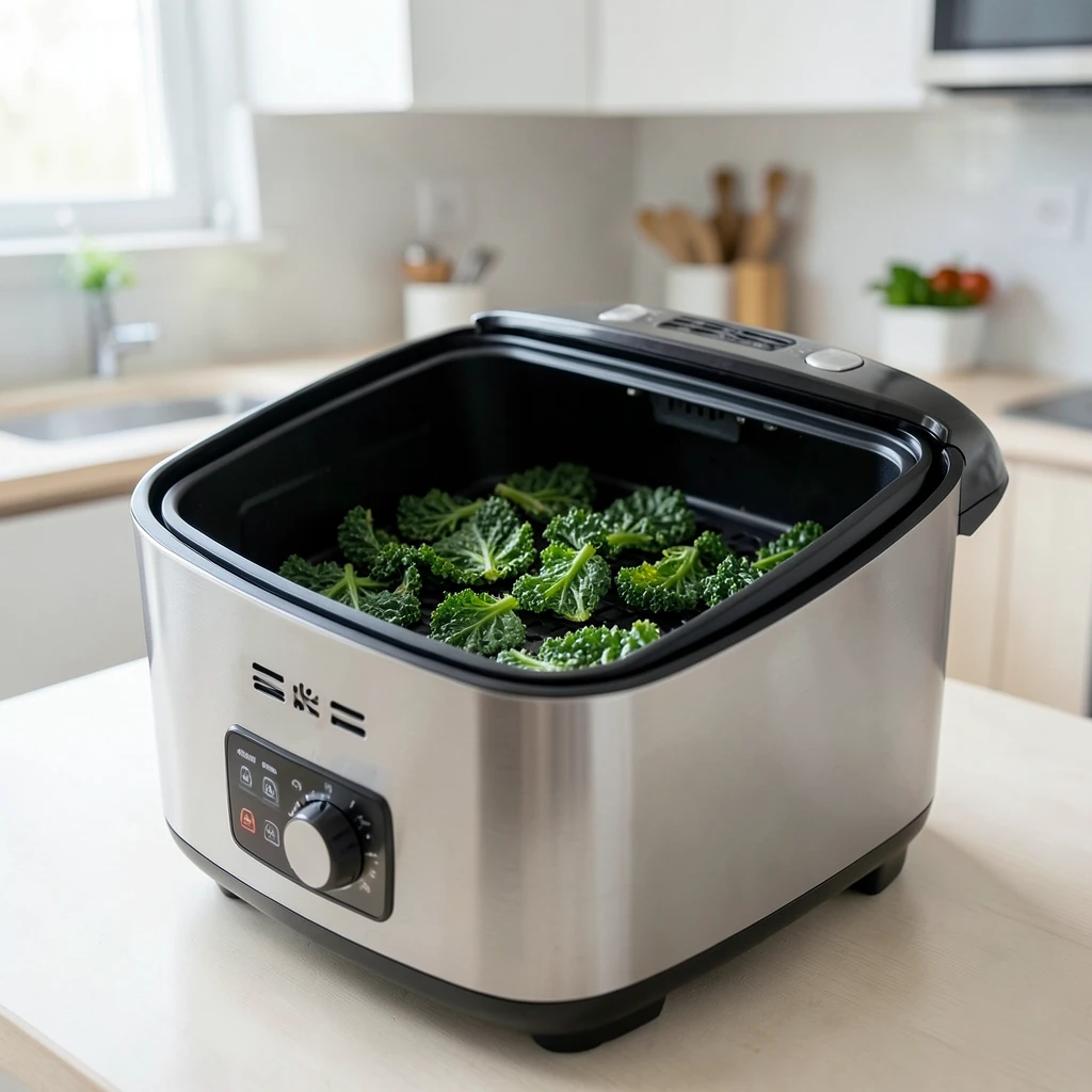 Grünkohl-Chips / Kale Chips im Airfryer – Temperatur & Zeit – Airfryer Temperaturen & Garzeiten