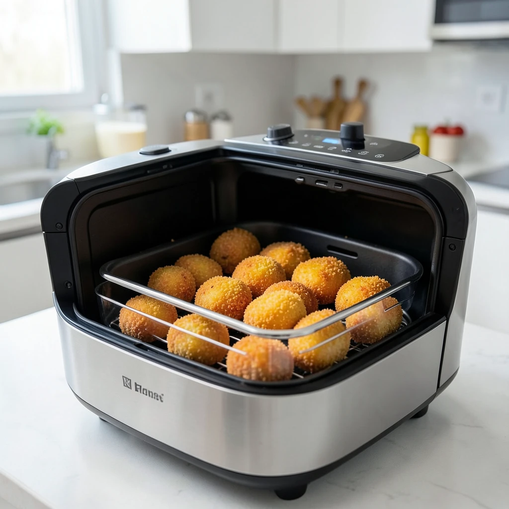 Kartoffel-Kroketten selbstgemacht im Airfryer – Temperatur & Zeit – Airfryer Temperaturen & Garzeiten |

    Herdheld.de