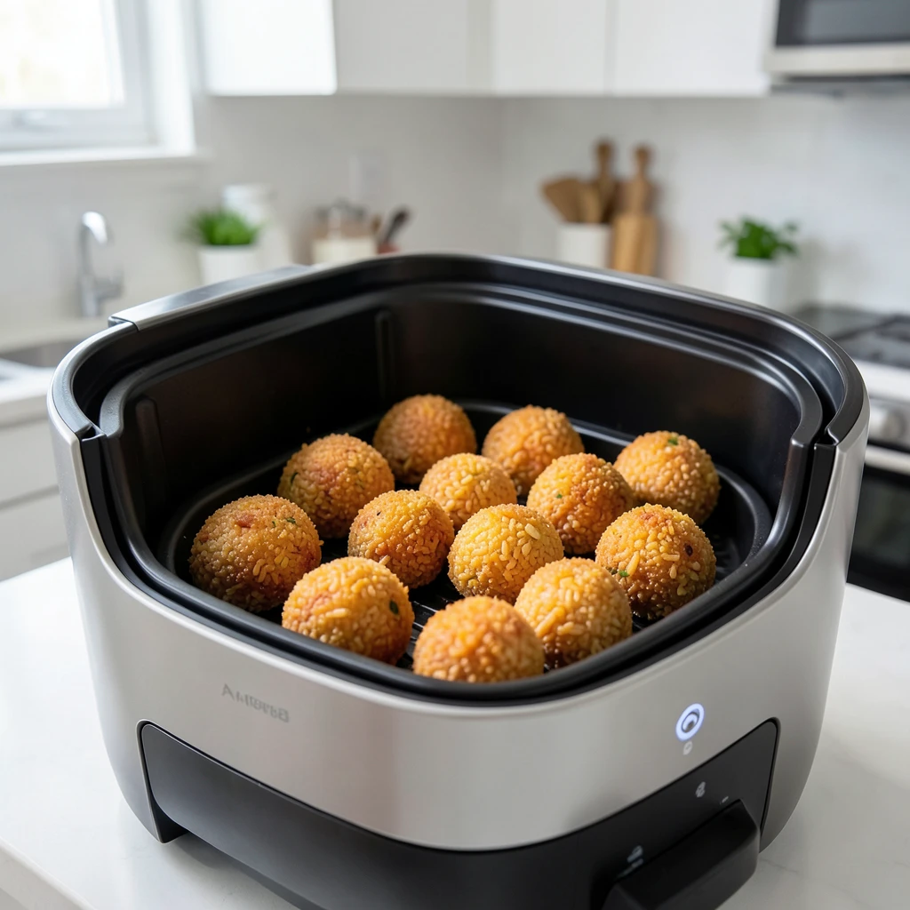 Reis-Bällchen / Arancini im Airfryer – Temperatur & Zeit – Airfryer Temperaturen & Garzeiten