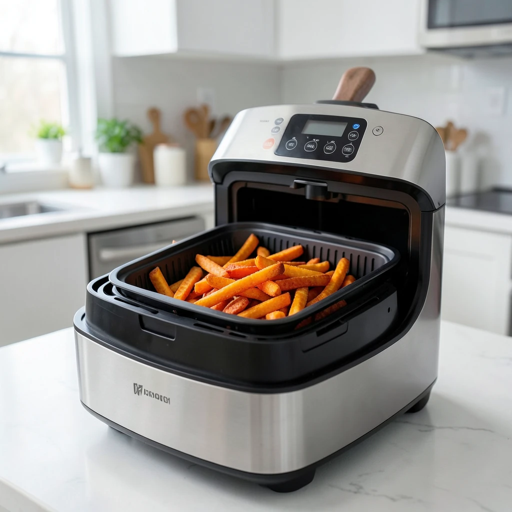 Süßkartoffel-Pommes im Airfryer – Temperatur & Zeit – Airfryer Temperaturen & Garzeiten