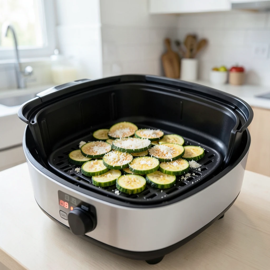 Zucchini-Chips im Airfryer – Temperatur & Zeit – Airfryer Temperaturen & Garzeiten