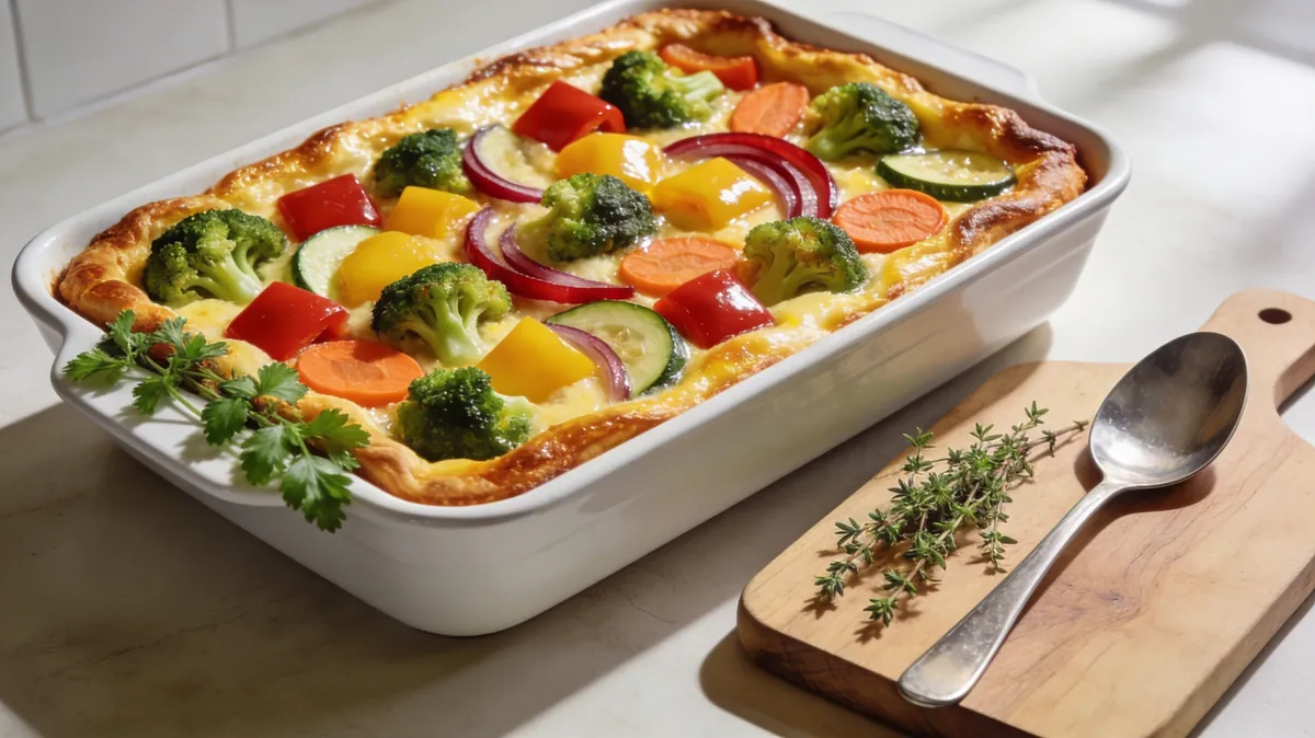 Rezeptbild für Gemüseauflauf (Bunt & Gesund): Rezept & Anleitung