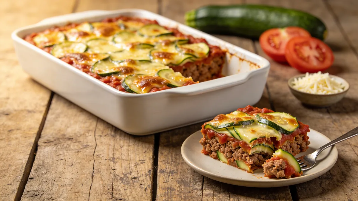 Rezeptbild für Zucchini-Hack-Auflauf (Low Carb): Rezept & Anleitung