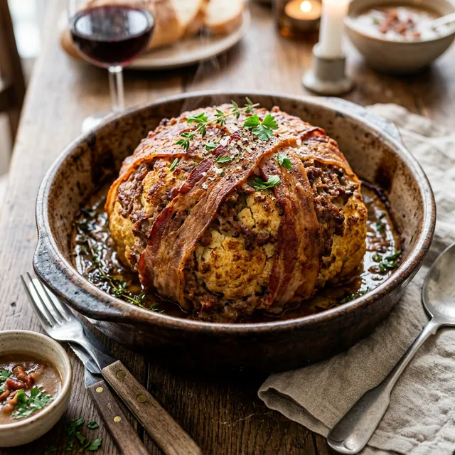 Blumenkohl-Bombe Rezept: Maillard-Physik & Wärmeleitung