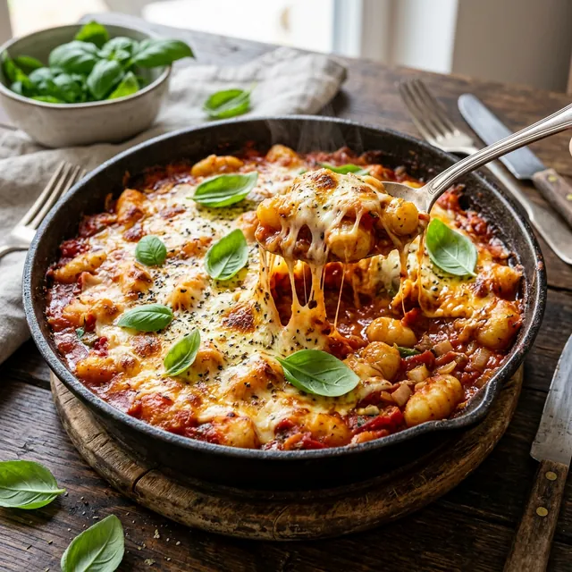 Gnocchi-Auflauf: Stärke-Hydratation & Mozzarella-Physik