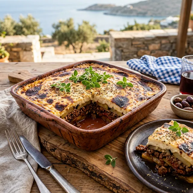 Original Griechische Moussaka: Auberginen-Physik & Béchamel-Stabilität