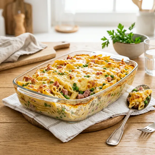 Nudelauflauf Schinken-Sahne: Die Wissenschaft des perfekten Gusses