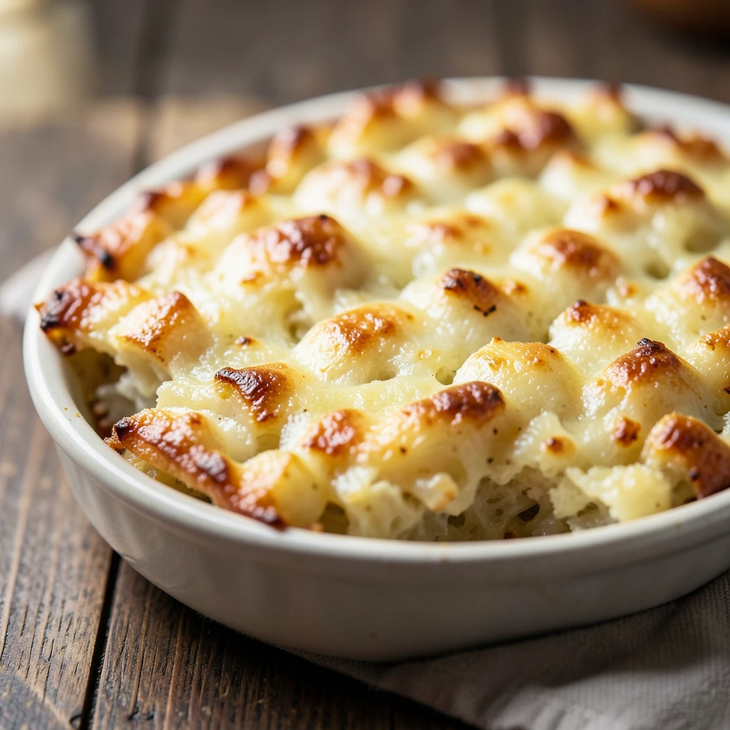 Kartoffelgratin: Amylopektin-Matrix & Maillard-Käse-Interface