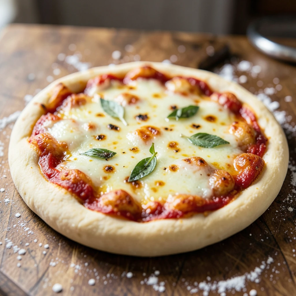 Pizzateig (dünn): Gluten-Kinetik & Wärmeübergang