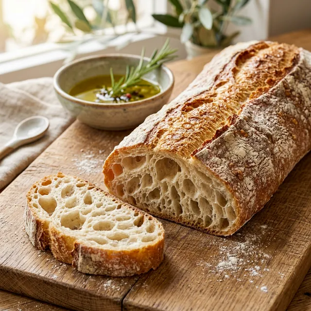 Original Ciabatta selber backen: Grobe Poren & Krosse Kruste
