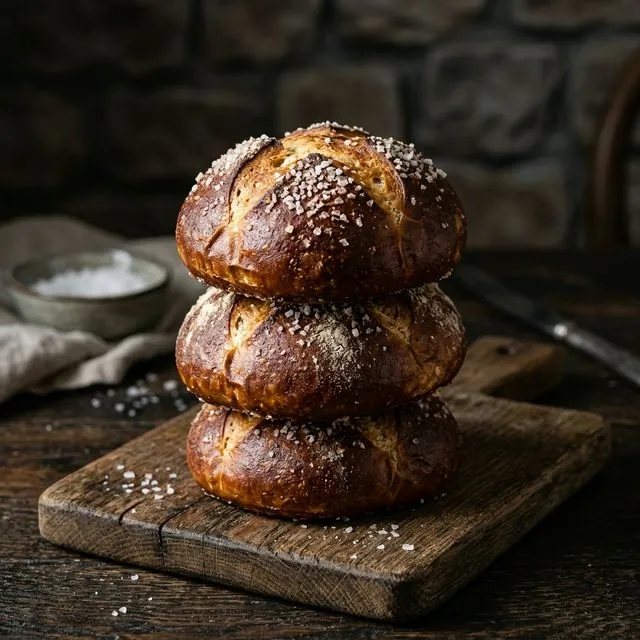 Pretzel Burger Buns (Laugen-Buns)