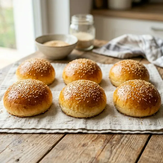 Sesam Burger Buns (Hamburger-Style)