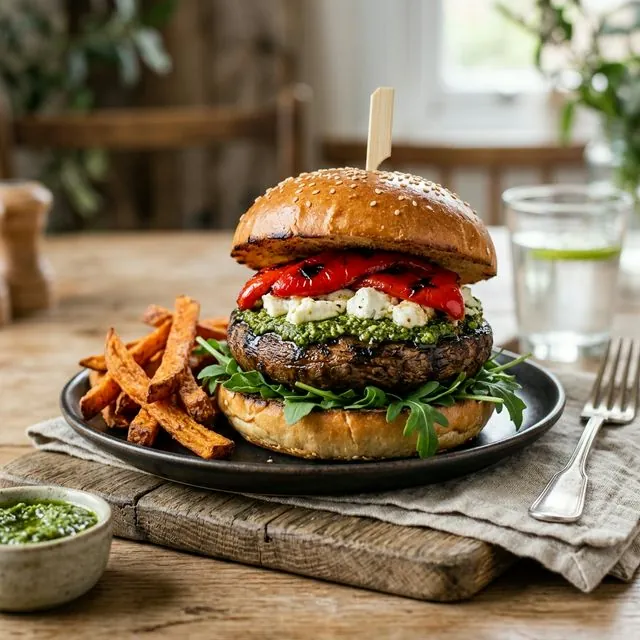 Portobello-Pilz-Burger (vegetarisch)