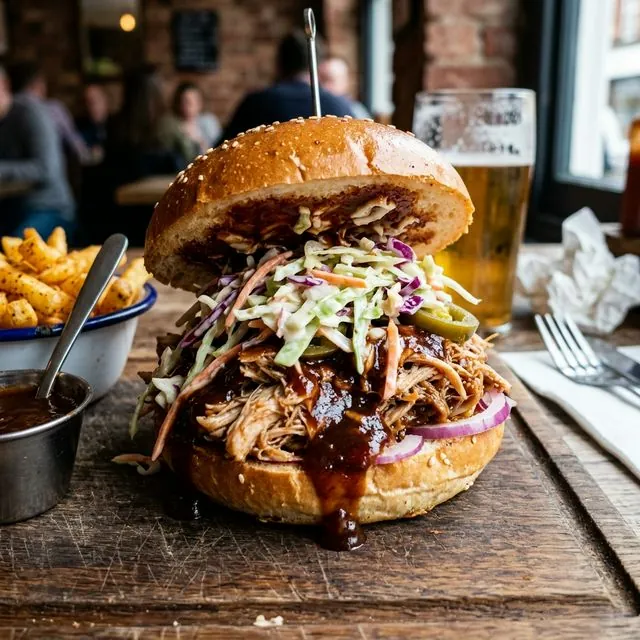 Pulled Chicken Burger