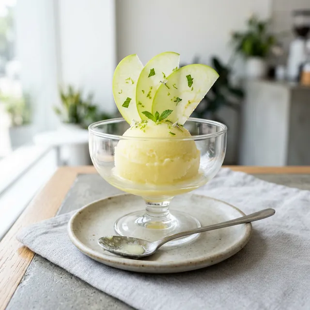 Apfelsorbet: Kristallklare Frische und die Essenz des Obstgartens