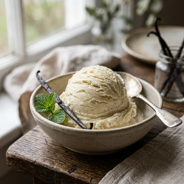 Cremiges Vanilleeis: Die Perfektion der französischen Eiskunst
