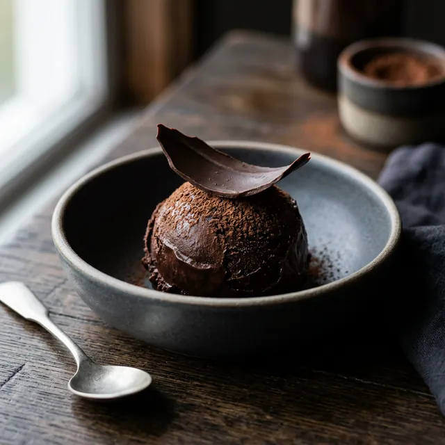 Dunkles Schokoladeneis: Die ultimative Tiefe des Kakaos