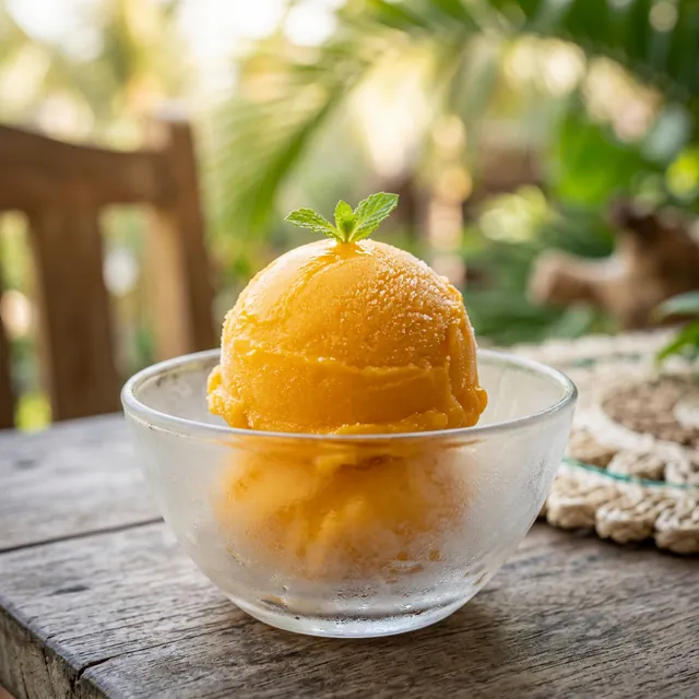 Mangosorbet: Tropische Samtigkeit in Perfektion