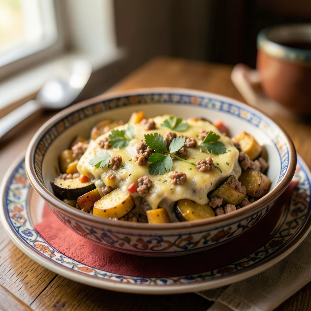 Moussaka (Griechenland): Auflauf mit Auberginen & Hack