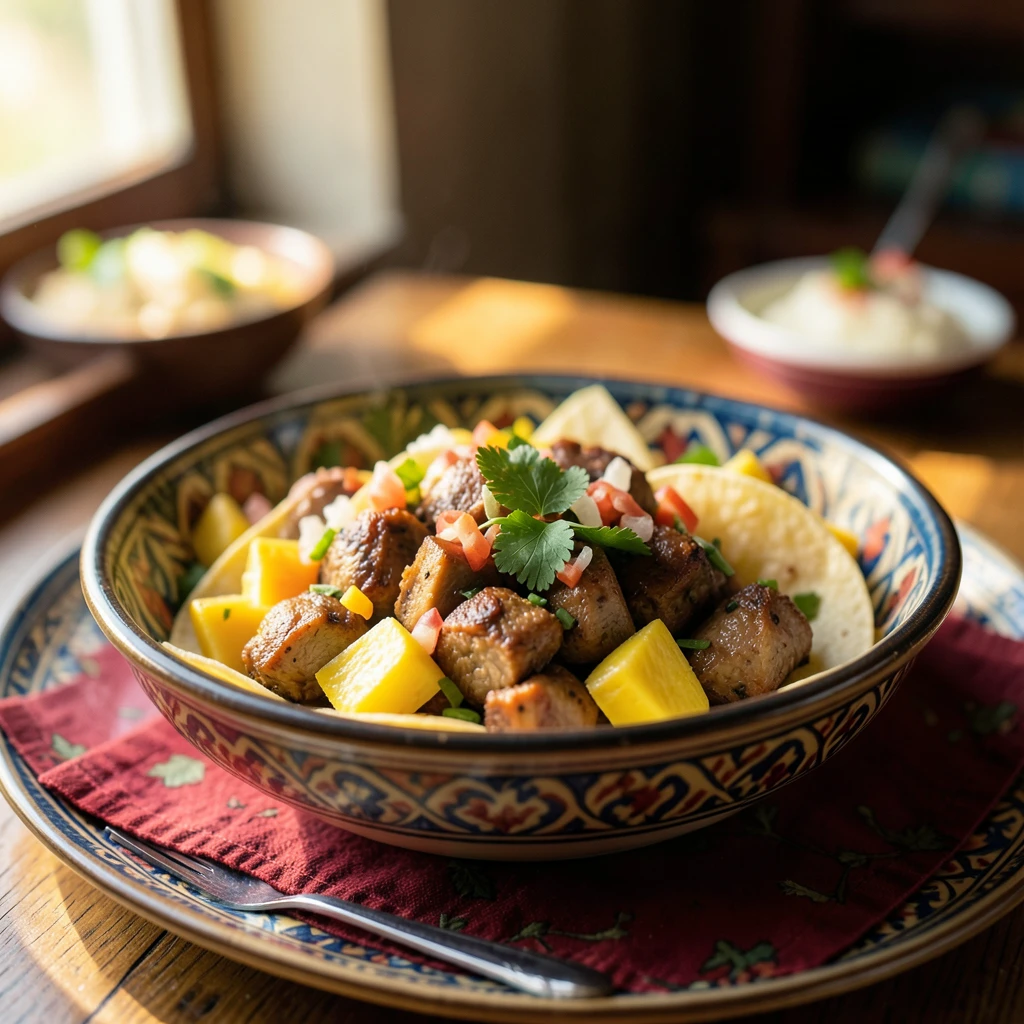 Tacos al Pastor (Mexiko): Schweinefleisch & Ananas