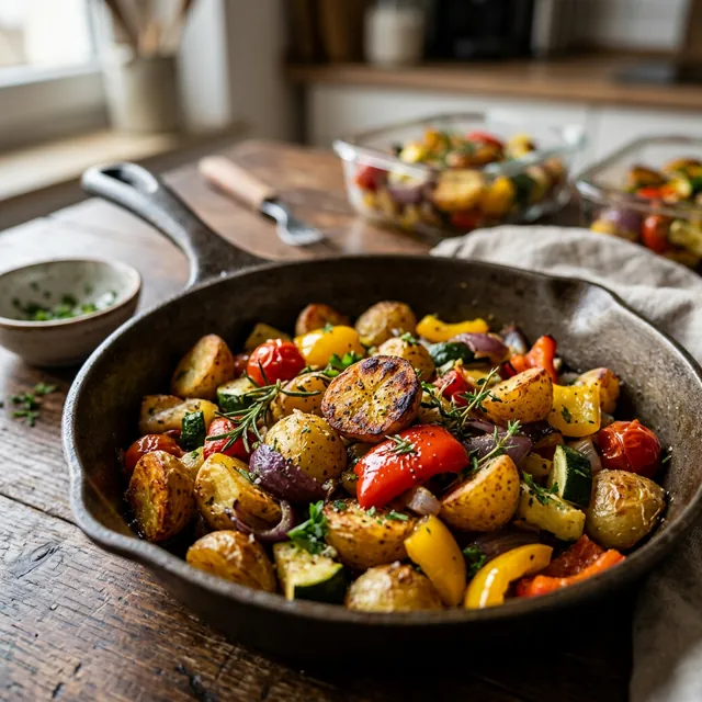 Rezeptbild für Kartoffel-Gemüse-Pfanne