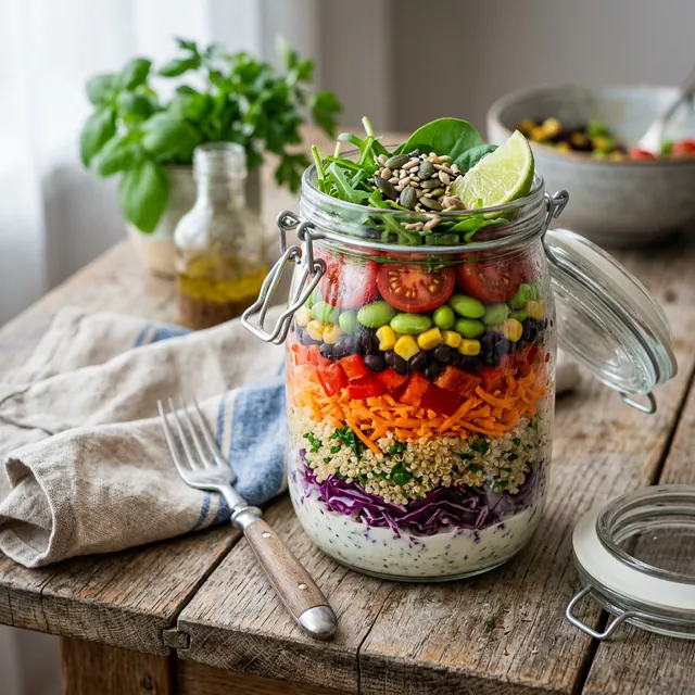 Rezeptbild für Schichtsalat im Glas