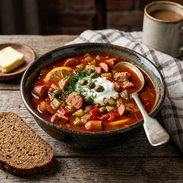 Soljanka (DDR Rezept): Rezept & Anleitung – Suppen & Eintöpfe