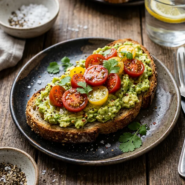 Avocado-Toast mit Tomaten – Vegan & Vegetarisch